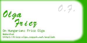 olga fricz business card